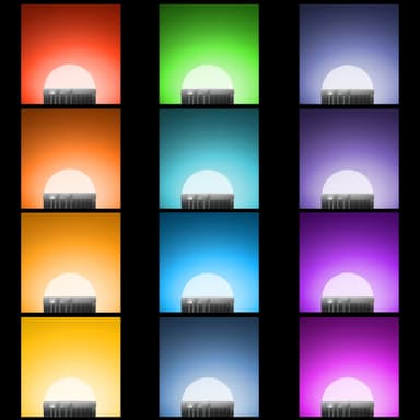 Set om fem 5w E27 RGB LED Spot glödlampa Dimbar 24 Key fjärrkontroll lampa