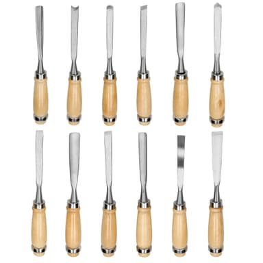 Carving urgröpningar 12 st stämjärn mejsel carving 10-pack