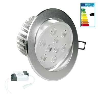6 X LED infälld ljus infälld vägg ljus lampa Dimbar 9W kall vit Set