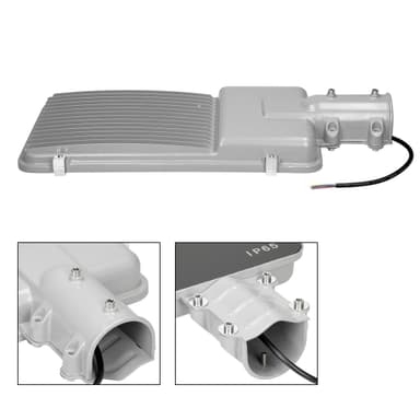 ECD Germany 3 stycken LED gatubelysning 40W - neutralvit 4000K - 3200 lumen -