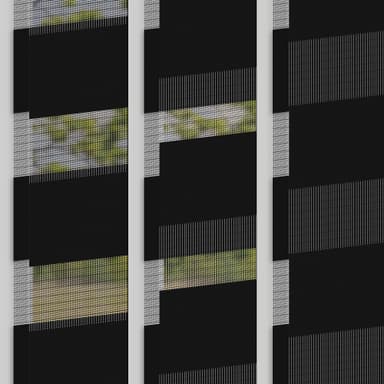 ECD Germany Double rollo klämfix utan borrning 55 x 150cm svart, genomskinlig