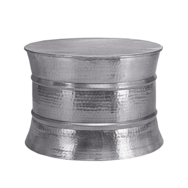 WOMO-DESIGN soffbord vardagsrumsbord soffbord aluminium Ø 62x33 cm silver