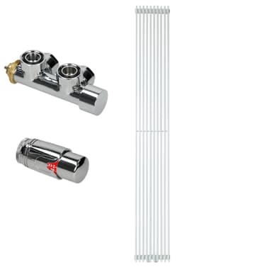 Design radiator panel radiator med vägganslutning 145x2000 mm Vit