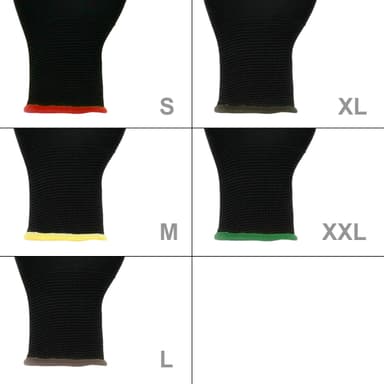 ECD Germany 60 par PU arbetshandskar, storlek 9-L, färg Black, mekanik handskar,