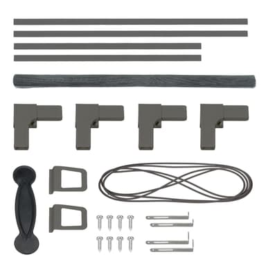 Myggnät Grå 130 x 150 cm fönster insekt fönster aluminiumram