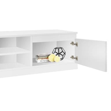 ML Design Trä TV Lowboard i vit, 120x36x40 cm, modernt TV-kort med