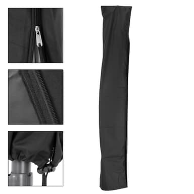 Överdrag för parasoll Black 220x44 cm av PU ML-Design