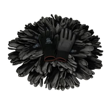 ECD Germany 60 par PU arbetshandskar, storlek 9-L, färg Black, mekanik handskar,