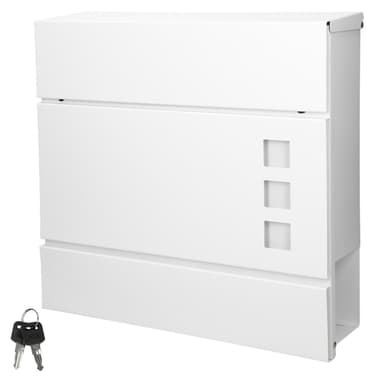 ECD Germany modern design brevlåda med tidningsfack 37x10,5x36,5cm