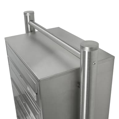 ECD Germany brevlåda systemet med stativ 6 specialist i rostfritt stål för