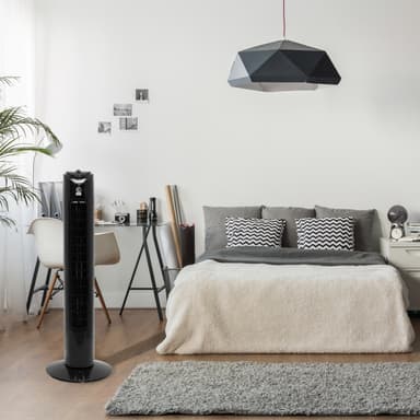 Piedestal Fläkt Kolonn Fläkt Tower Fläkt 45W 81 cm Svart