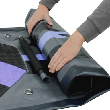 ECD Germany Uppblåsbara Stand Up Paddle Board med kajakstol 305x78x15 cm | Svart