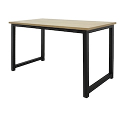 ML-Design skrivbord med en modern design, 120x60x75 cm, ek svart, metallram /