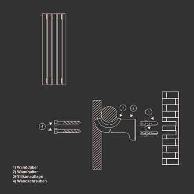 480x1800 mm STELLA designradiatorer panelradiatorer Element Element WHITE