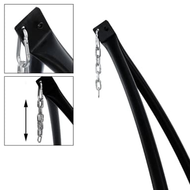 Hängande stol hängande stol hängande swing antracit med hängmatta stol frame