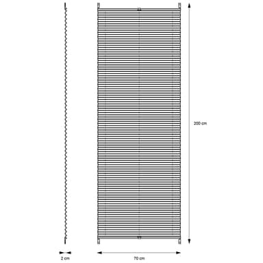 ECD Germany veckade persienner Klemmfix utan att borra 70x200 cm svart