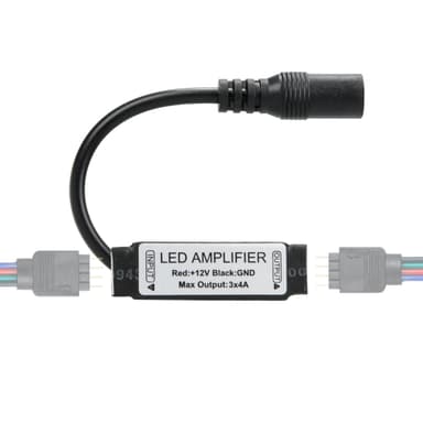 2 x 12V FÖRSTÄRKARE 144W FÖRSTÄRKARE FÖR RGB LED STRIP 12A REPEATER SILENT