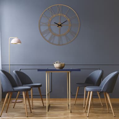 WOMO-DESIGN | Design väggklocka Stockholm Ø92cm rund gjord av järn i vintage