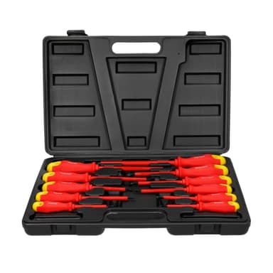 Skruvmejsel Set skruvmejsel Electric Cross + slot isolerade 11tlg resväska