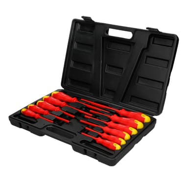 Skruvmejsel Set skruvmejsel Electric Cross + slot isolerade 11tlg resväska