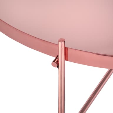 WOMO-DESIGN design soffbord Ø 75x35 cm i koppar vardagsrumsbord, runt sidobord,
