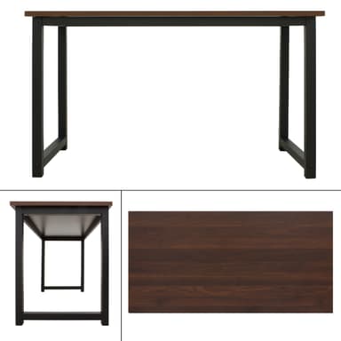 ML-Design skrivbord med en modern design, 120 x 60 x 75 cm, svart valnöt,