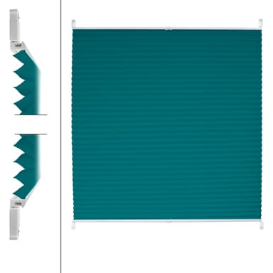 ECD Germany Plisserad klämfix utan borrning 85 x 200cm Bensinvisning Sol och ser