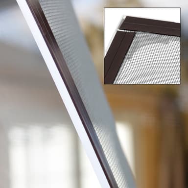 Myggnät magnetisk ram insekt utan att borra magnet Vit 130x150 cm