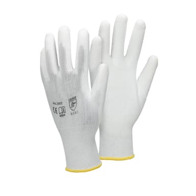 ECD 36 Germany par PU-arbete handskar, storlek 8-M, färg vit, mekaniker handskar
