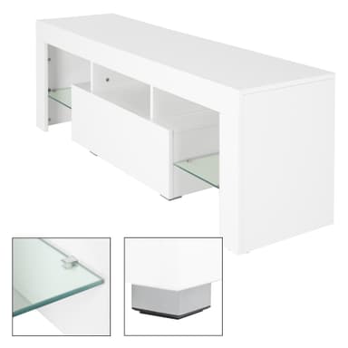 ML-Design Contemporary TV Lowboard TV stativ med LED Beleuchting för TV,