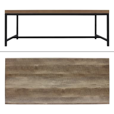 ECD Germany soffbord 116x60x40 cm - kvadrat - av trä MDF / metallram -