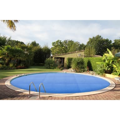 ECD Germany pool sol film Omkring 5 m diameter 400 um blå, PE bubbelplast,