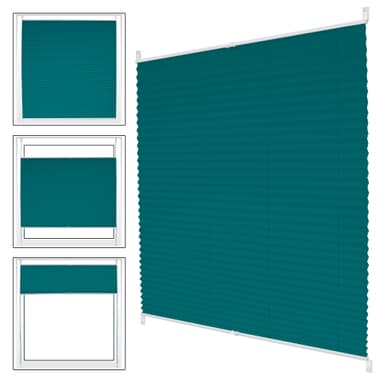 ECD Germany Plisserad klämfix utan borrning 85 x 200cm Bensinvisning Sol och ser