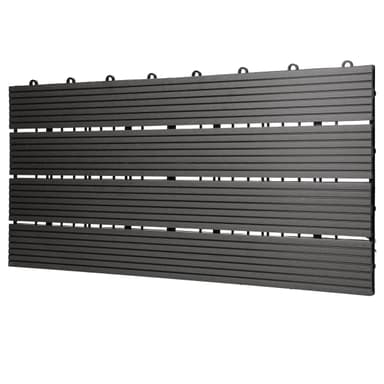 ECD Germany WPC terrassplattor 60x30 cm 6-delars set för 1m² antracit i trä leta
