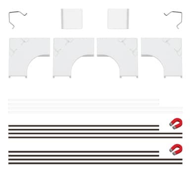 Myggnät magnetisk ram insekt utan att borra magnet Vit 130x150 cm