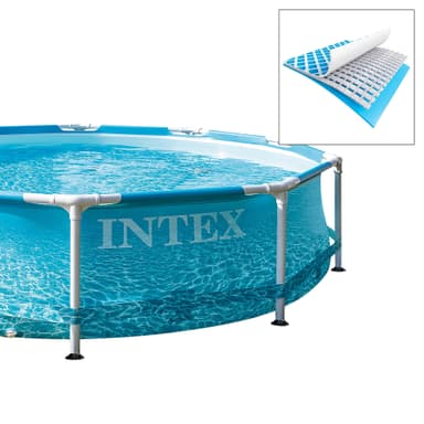 ECD Germany Intex pool, metallram pool, familj pool, barnpool, cirka 305 x 76 cm