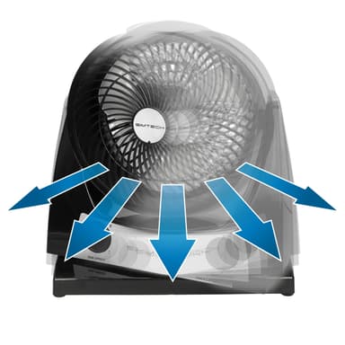 ECD Germany bordsfläkt 40W | Svart | oscillerande 90 ° 3 effektnivåer | Fläkt