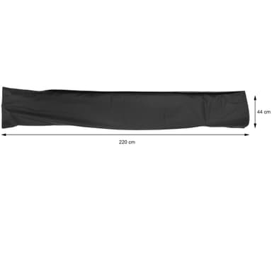 Överdrag för parasoll Black 220x44 cm av PU ML-Design