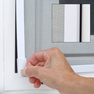 Myggnät magnetisk ram insekt utan att borra magnet Vit 130x150 cm