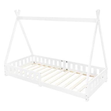 Tipi säng Tipi White Fall Out Trä säng hus säng Pine Wood 200x90cm