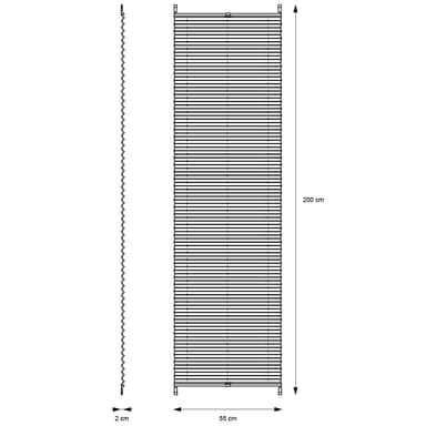 ECD Germany Plisserad klämfix utan borrning 55 x 200cm Bensinvisning Sol och