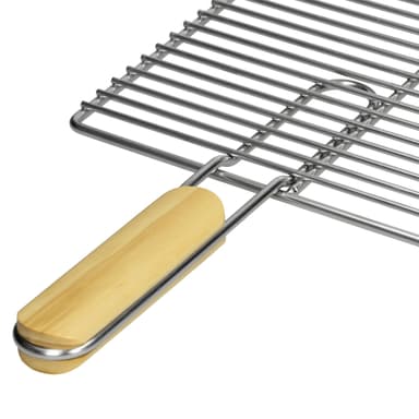 Grill grill rostfritt stål galler med avtagbara handtag 60 x 40 cm