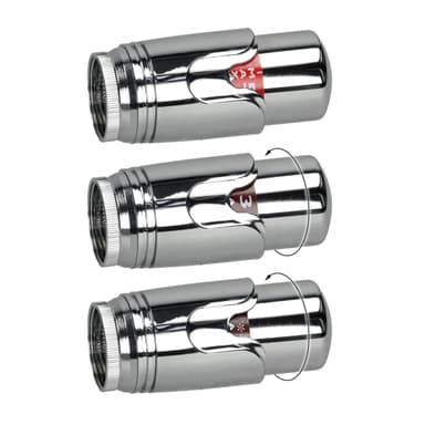 Radiatortermostat anslutningsuppsättning Universal Krom medieanslutning