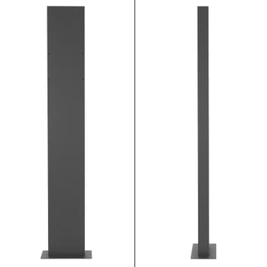 ML-Design-brevlåda Stativ av rostfritt stålpulverbelagt i antracit, höjd 170 cm,