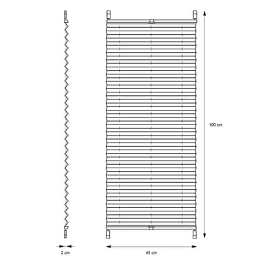 ECD Germany veckad persienner fäste utan borrning 45x100 cm mörkgrå