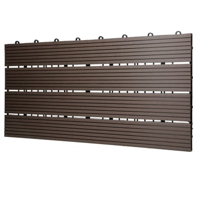 ECD Germany WPC terrassplattor 60x30cm 17-delars set för 3m ² mörkbrunt i trä