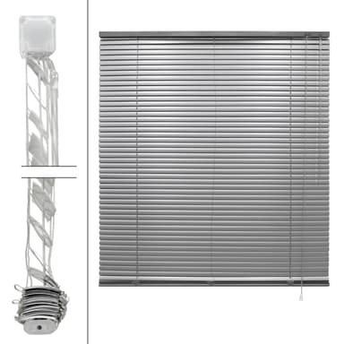 ECD Germany aluminium persienner 80 x 130 cm - silver - aluminiumlameller -