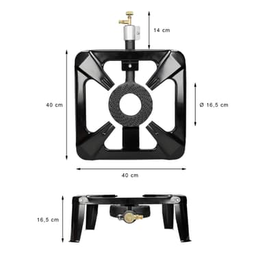 Bänk spis Gasspis Spis camping spis gasslang 100 cm Regulator 4 fot