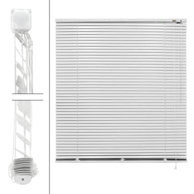 ECD Germany aluminium persienner 40 x 130 cm - Vit - aluminiumlameller -