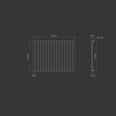 ECD Germany Stella panelradiatorer Horisontella 630 x 865 mm - Krom -